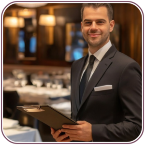 executive hospitality leadership in luxury dining environment